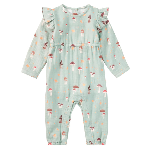 Dreamcap Forest Muslin Ruffle Romper