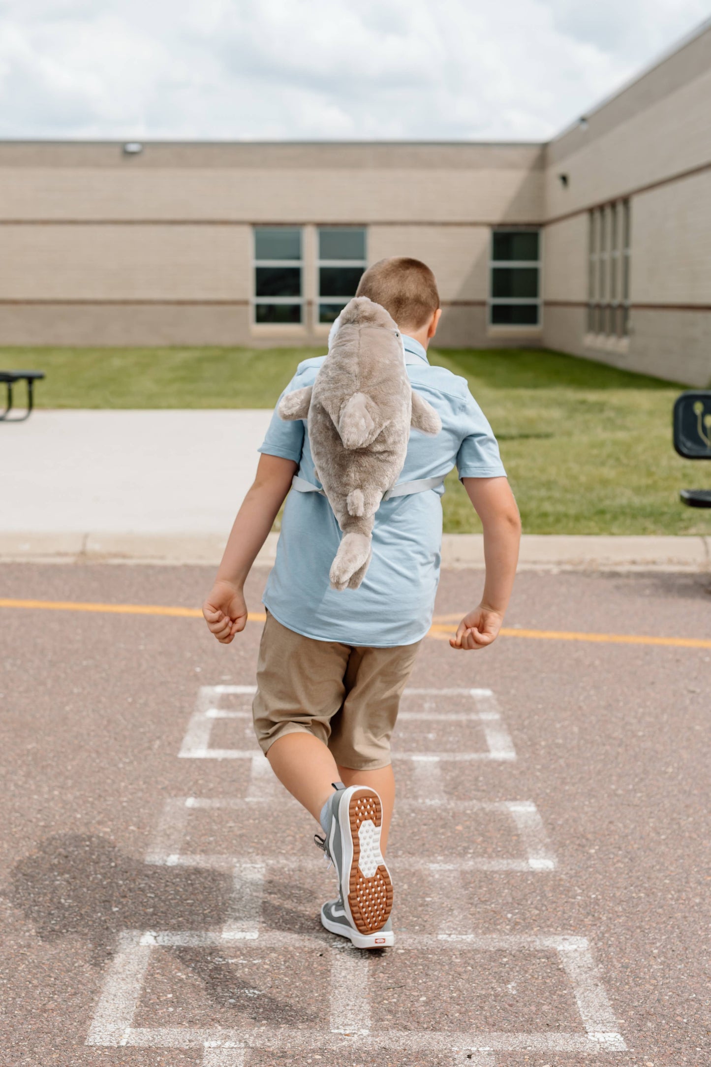 20" Shark Plush Animal Backpack
