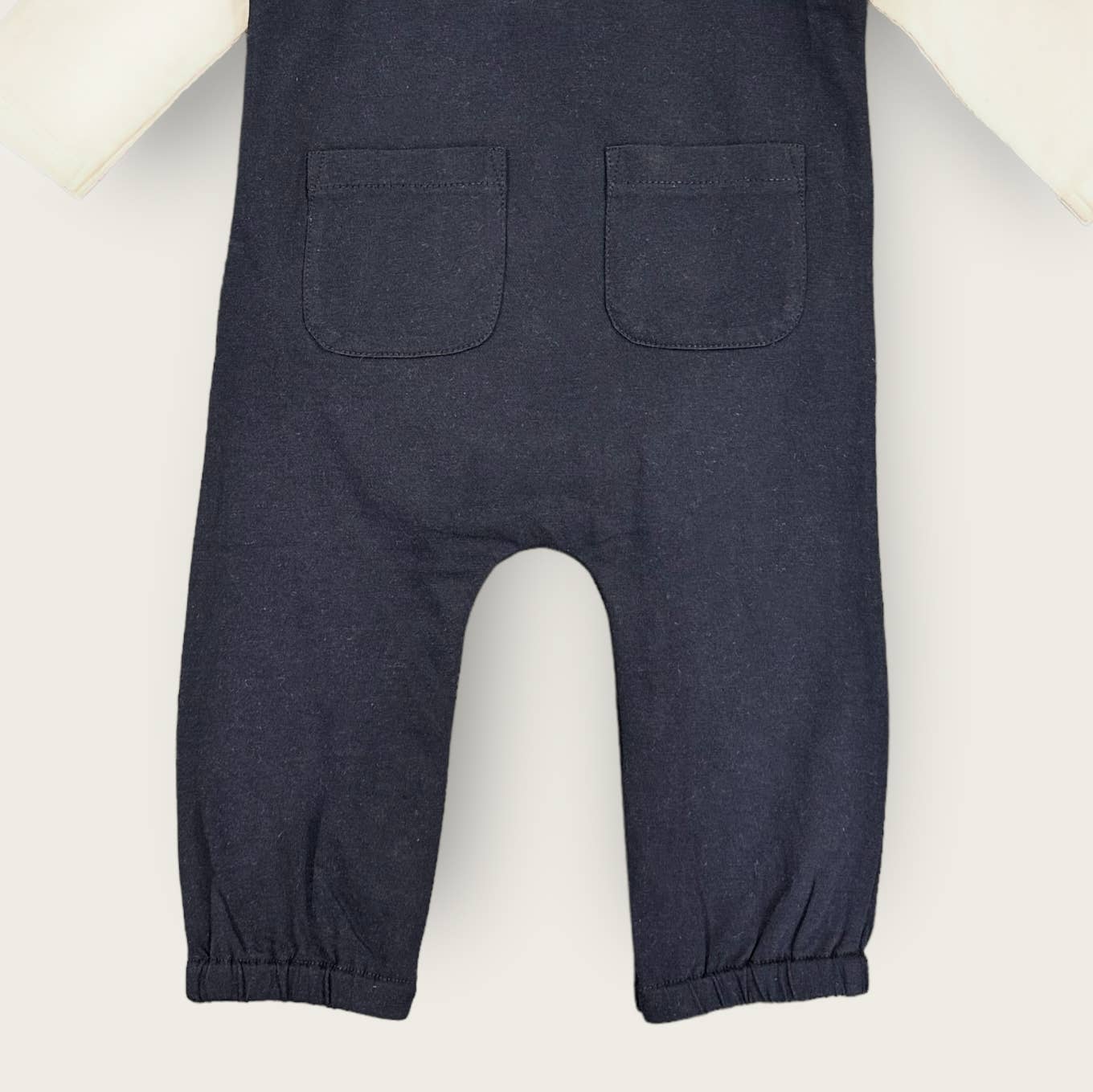 Organic Safari Embroidered Overalls Set