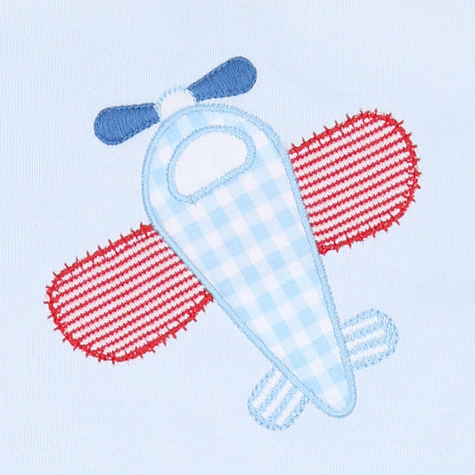 Propeller Pals Applique Pima Playsuit