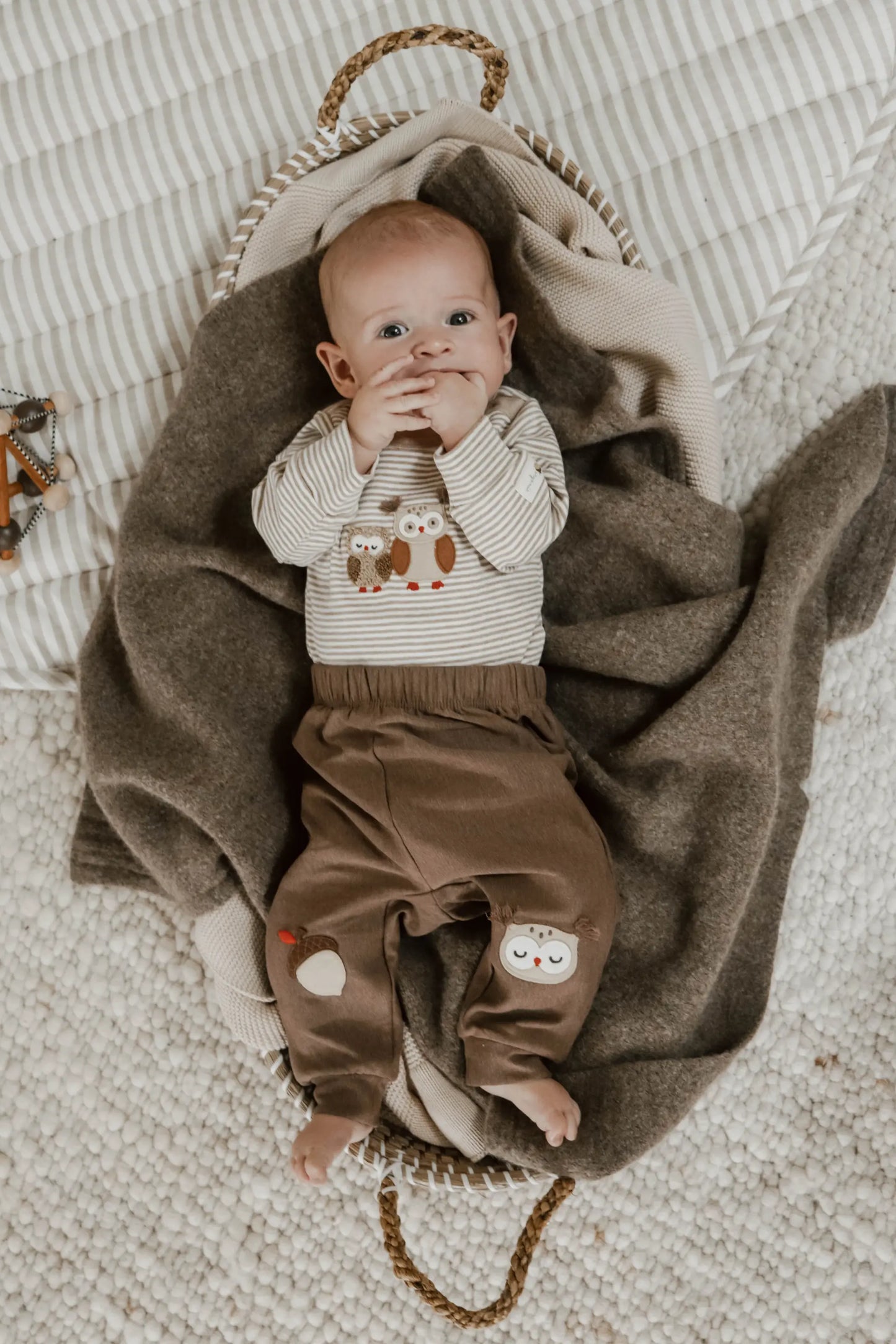 Organic Applique Owl Bodysuit + Legging Set