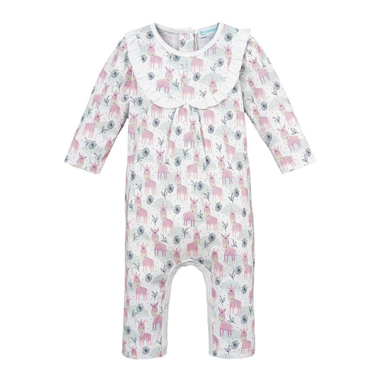 Mingling Zebras Pima Yoke Romper