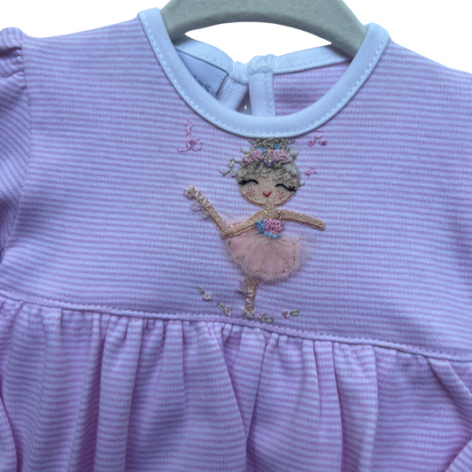 Twirly Whirly Hand Appliqued Pima Bodydress