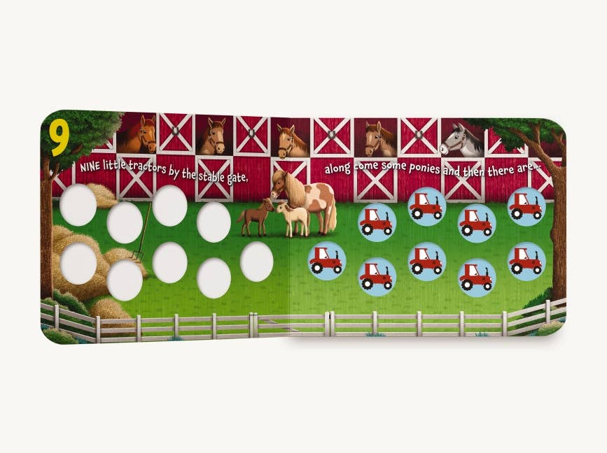 Ten Little Tractors Board Book