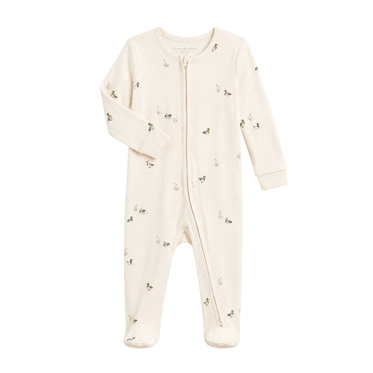 Organic Peyton Zip Footie - Mallard