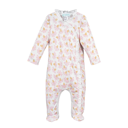 Madison Ruffle Kimono Pima Footie