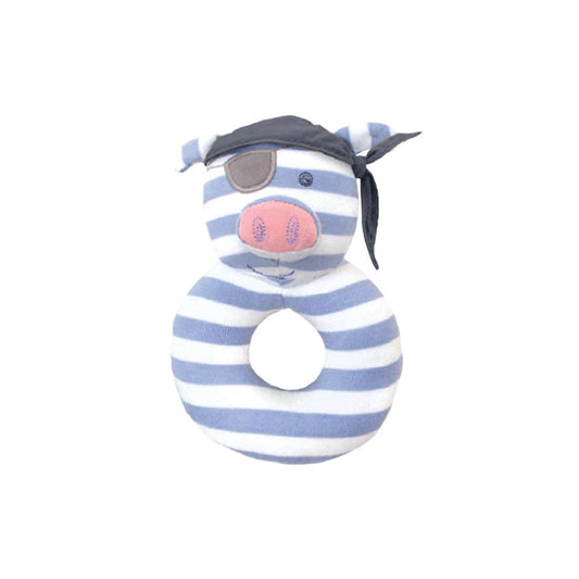 Organic Pirate Pig Teething Rattle