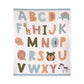 Organic Blue Alphabet Blanket