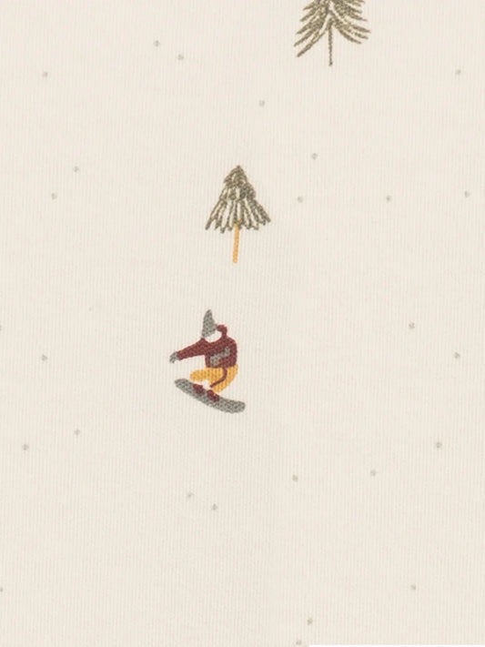 Organic Peyton Zip Footie - Ski Trails