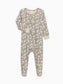 Peyton Zipper Footie - Verbena Floral/Wren
