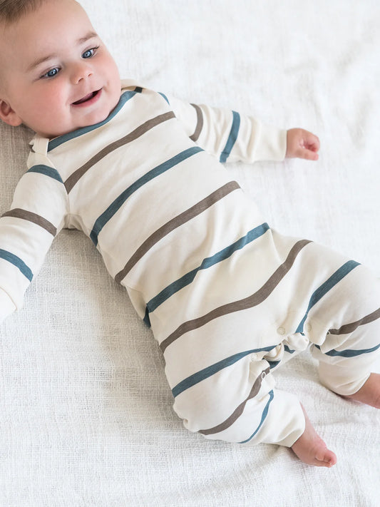 Organic Aspen Romper- Max Stripe