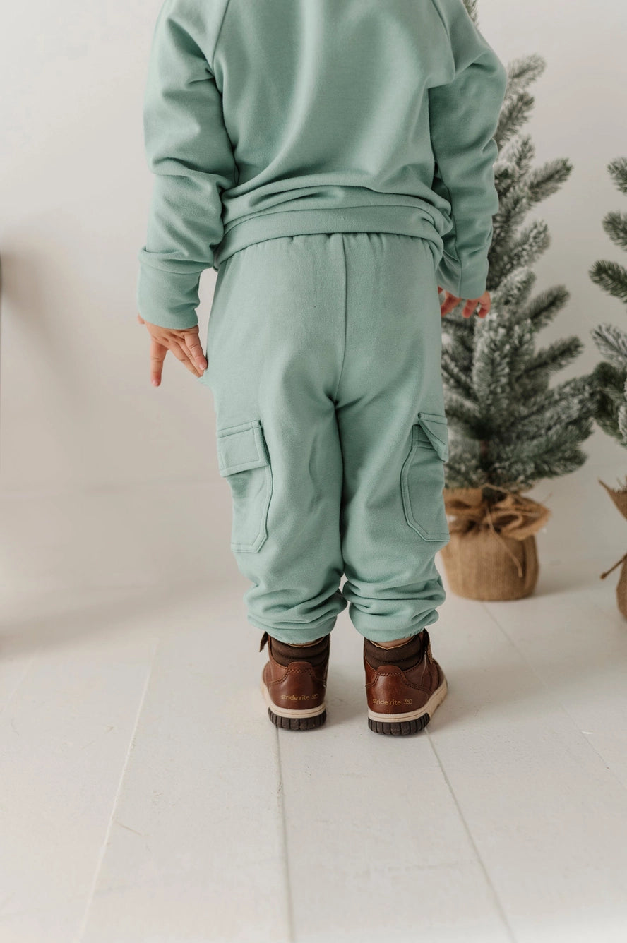 Bamboo Cargo Pants - Glacier Mist