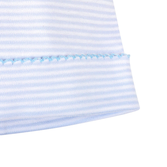 Blue Mini Stripes Pima Hat