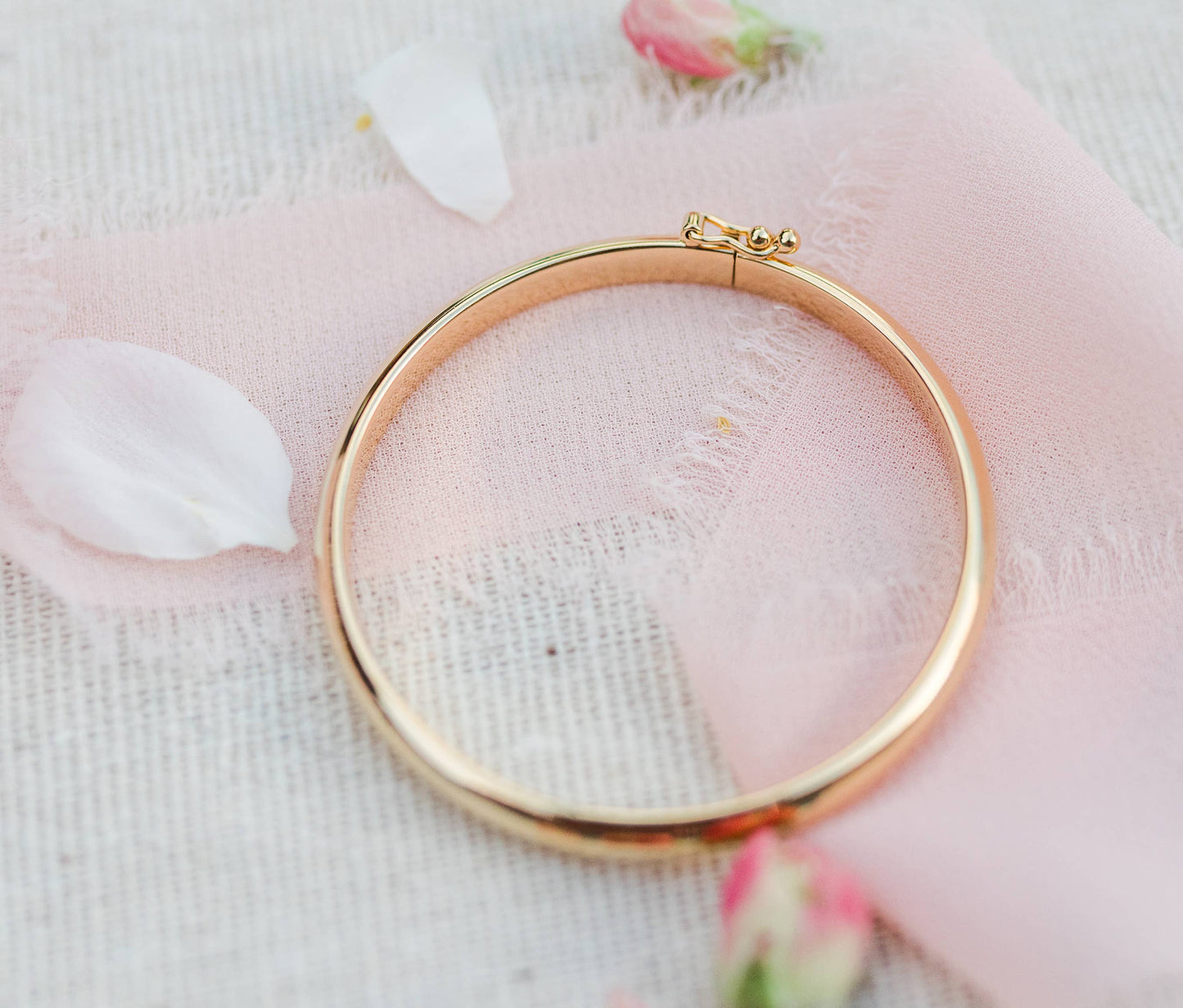 Gold Classic Bangle Bracelet: Medium 1-5 Years