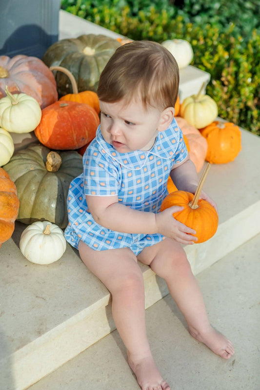 Pumpkin Plaid Palmer Pima Bubble