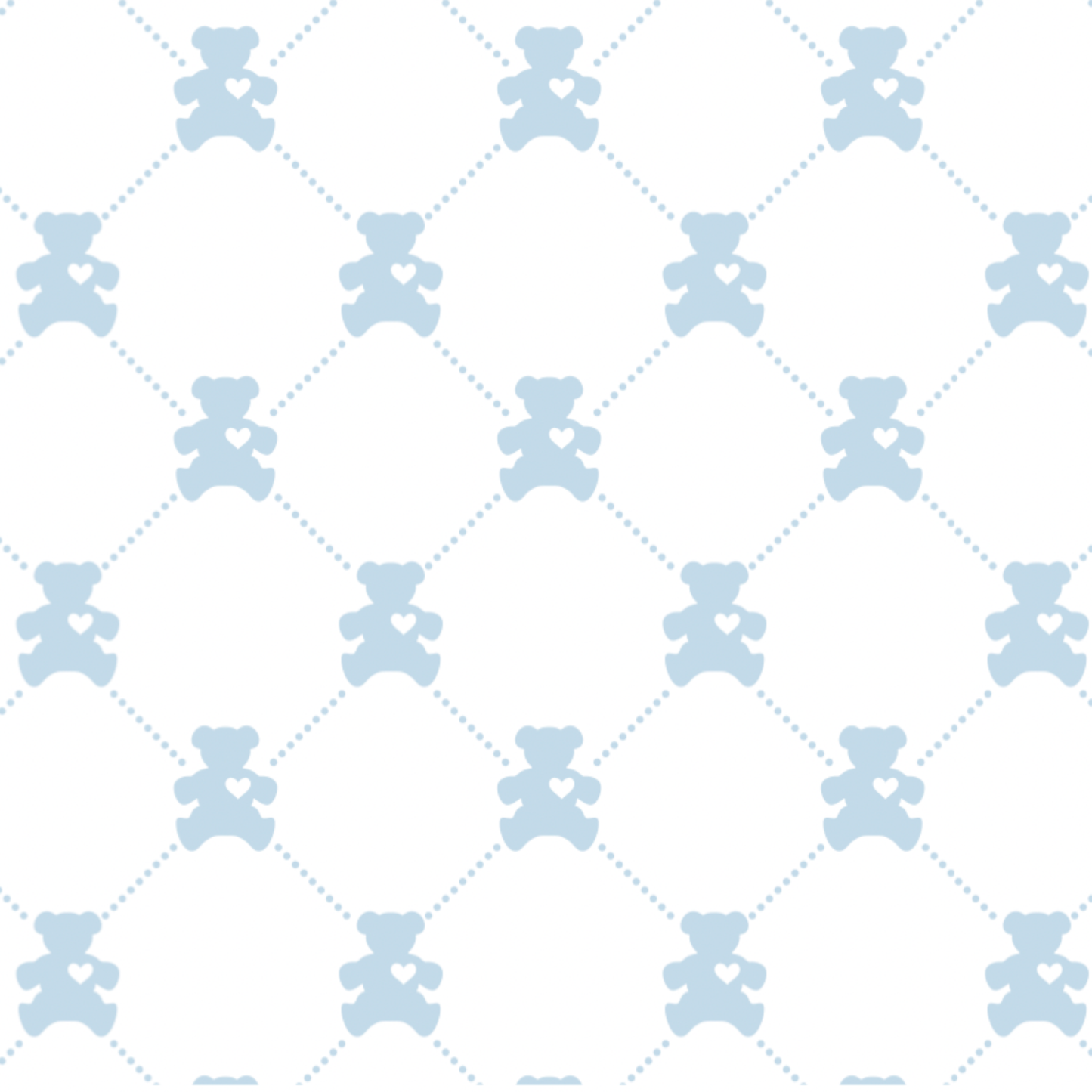 Pima Blue Teddy Bear Crib Sheet