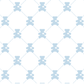Pima Blue Teddy Bear Crib Sheet