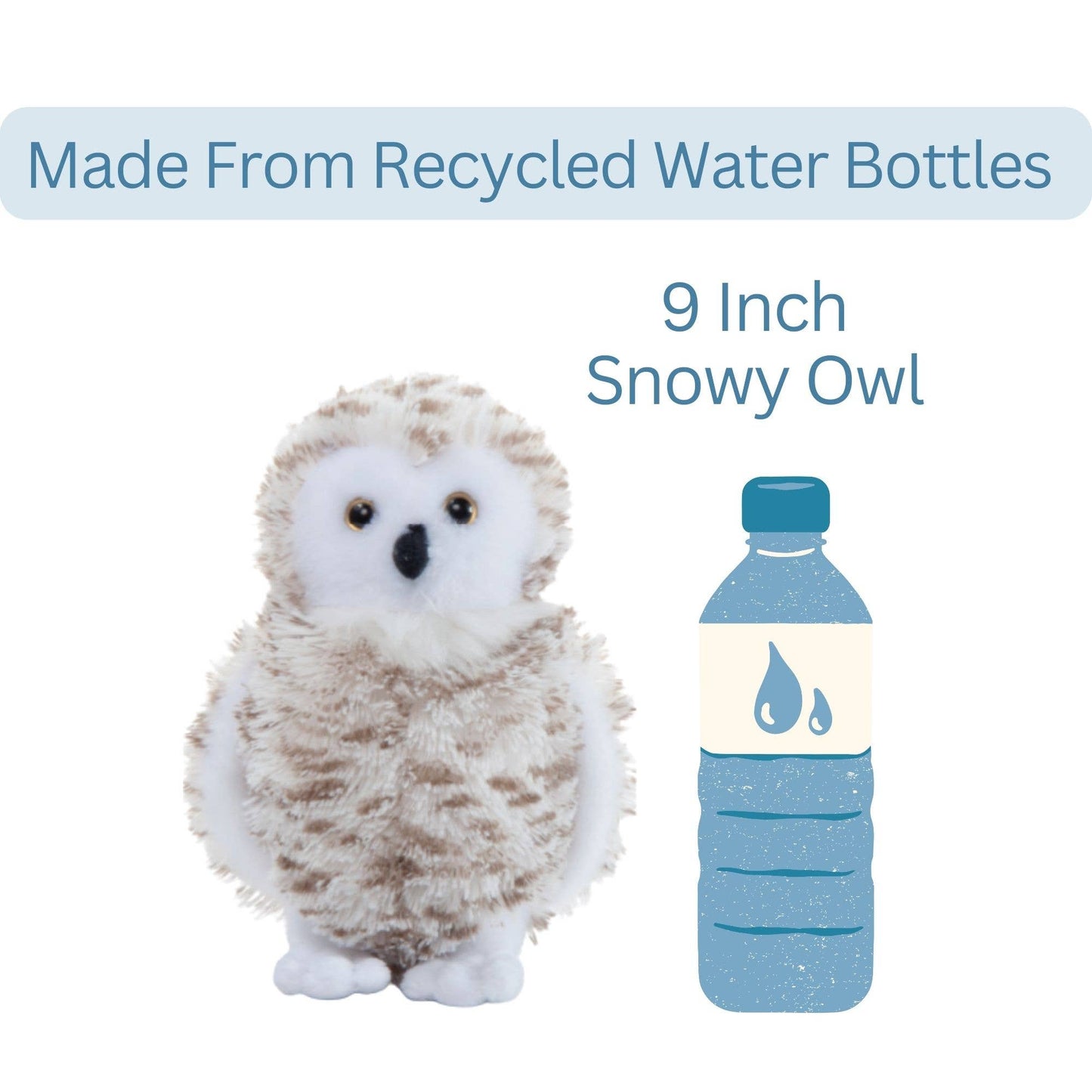 9" Wild Onez Snowy Owl Stuffed Animal