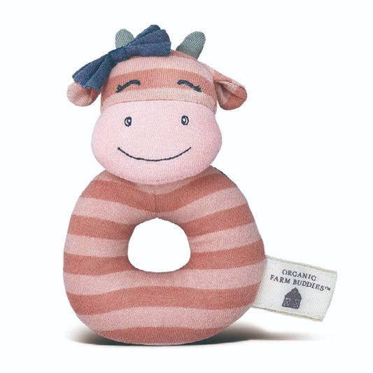 Organic Miss Moo Teething Rattle