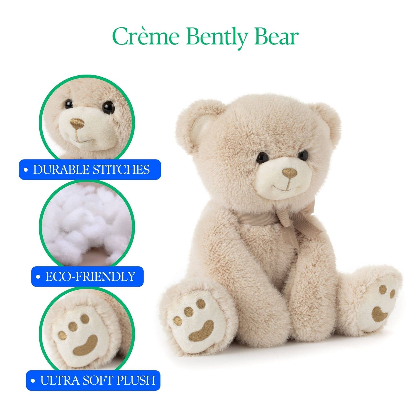 10" Bently Bear Crème Stuffed Animal