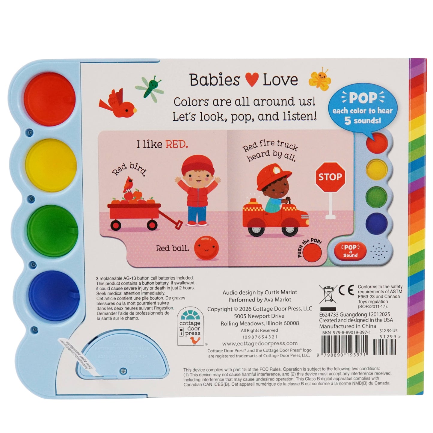 Babies Love Colors Pop-a-Sound Board Book