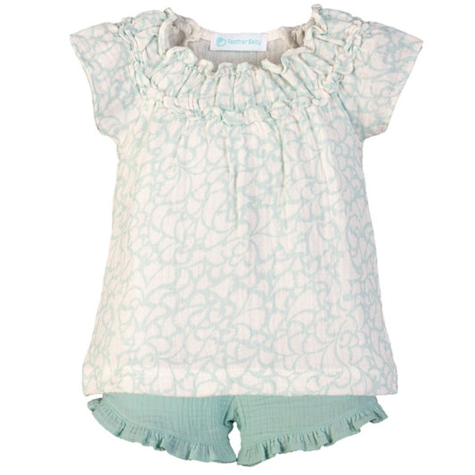 Angels Trumpets Pima Shirt/Short Set