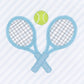 Courtside Cuties Blue Applique Pima Bib