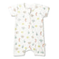 Coral Organic Short Zip Romper