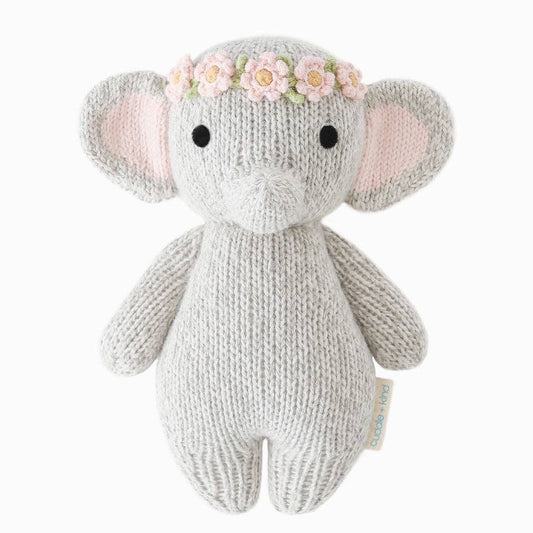 Blush Floral Baby Elephant Knitted Animal