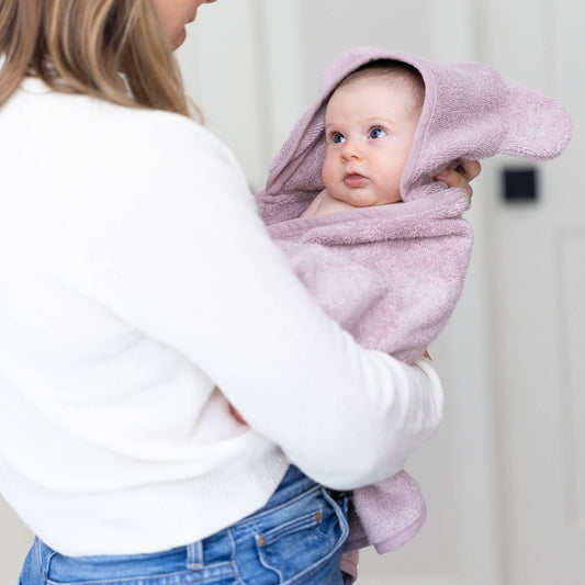 Hooded Towel + Wash Mitt Set- Orchid