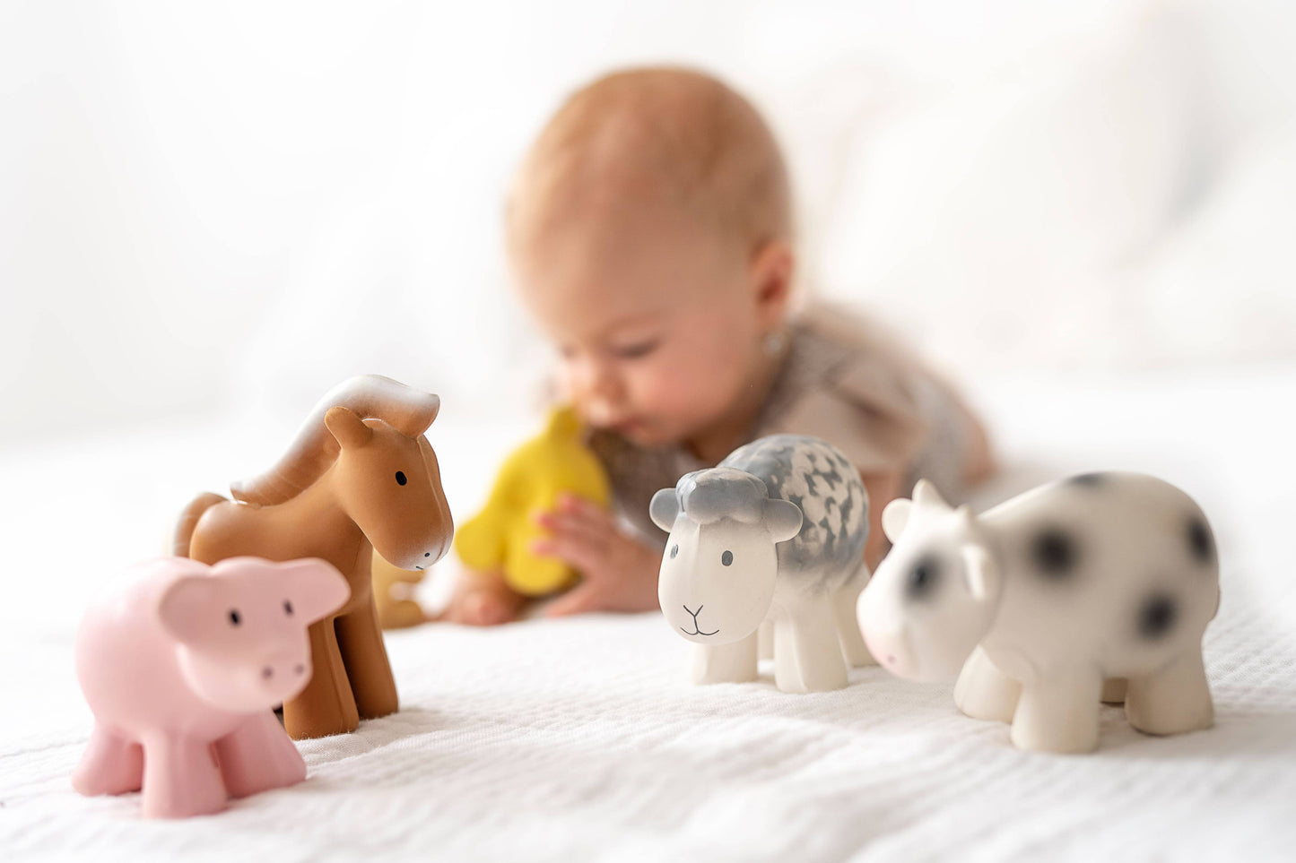 Natural Rubber Horse Teether Rattle