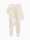 Organic Neve Ruffle Zip Footie - Hayden Mist