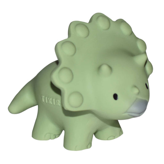 Dino Natural Rubber Teether, Rattle & Bath Toy