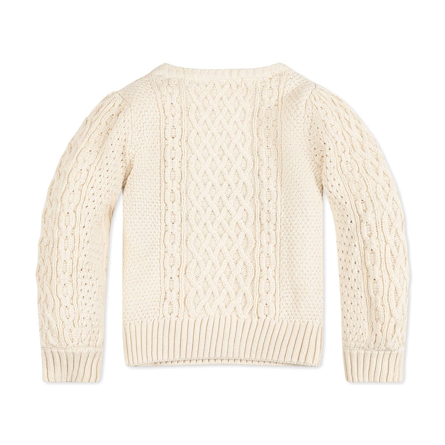 Organic Ivory Fisherman Sweater