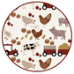 Farm Friends Bamboo Gown and Hat Set