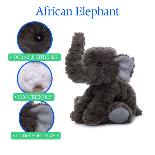 8" Wild Onez African Elephant Stuffed Animal