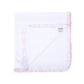 New Beginnings Pink Ruffle Pima Receiving Blanket