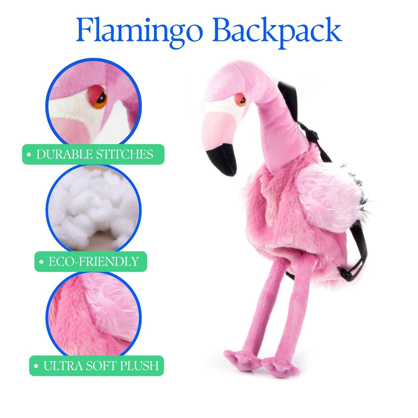 18" Flamingo Plush Backpack