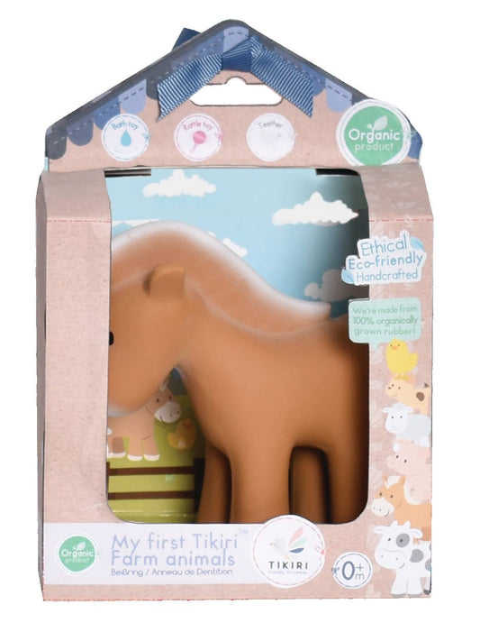 Natural Rubber Horse Teether Rattle