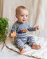 Organic Train Applique Jumpsuit