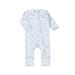 Blue Safari Pima Zip Convertible Footie