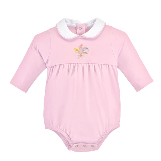 Wildflowers Pima Embroidered Bubble