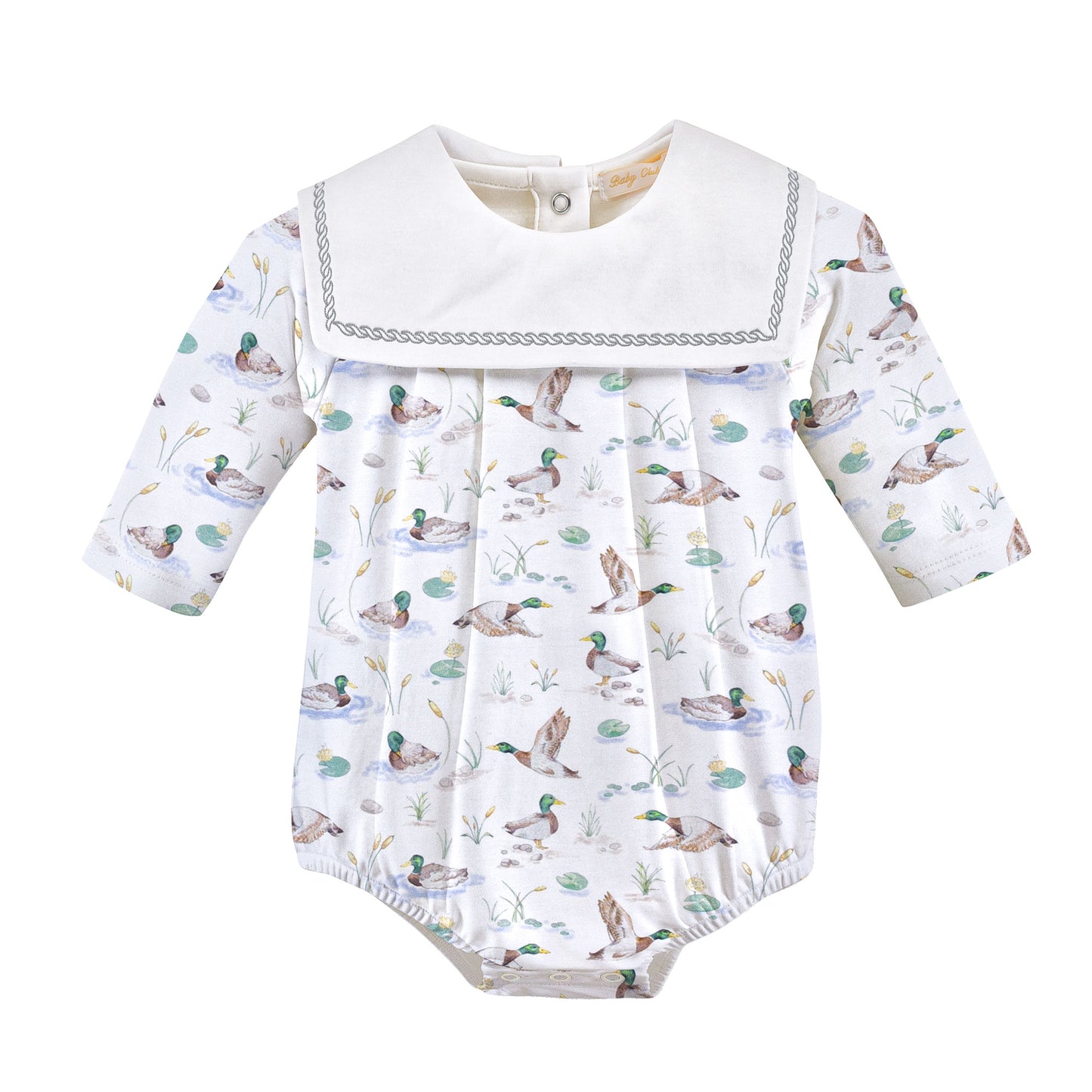 Mallard Ducks Pima Bib Collar Bubble