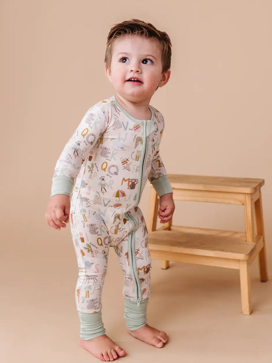 Animal ABC Bamboo Convertible Pajamas