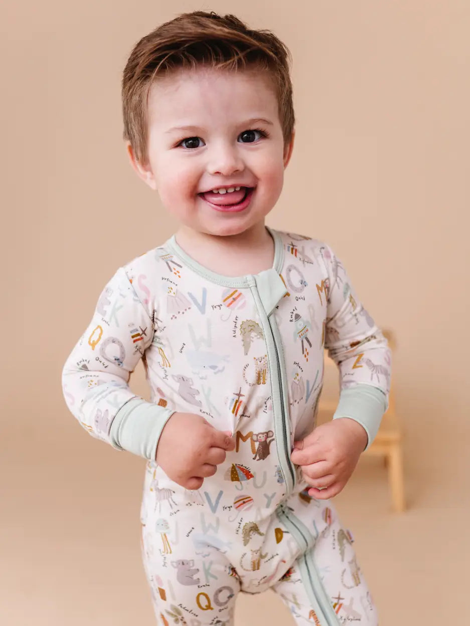 Animal ABC Bamboo Convertible Pajamas