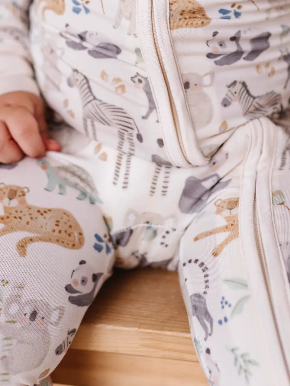 Safari Friends Bamboo Convertible Pajamas