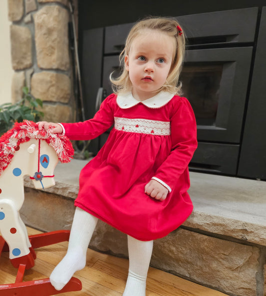 Clara and Colton Pima Smocked Dress