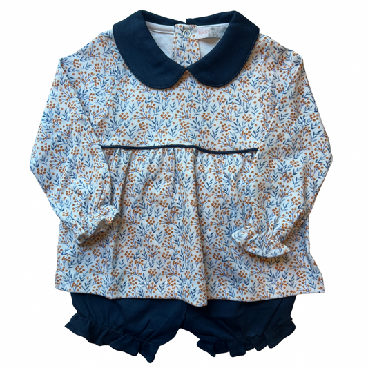 Tessa Floral Pima Shirt/Bloomer Set