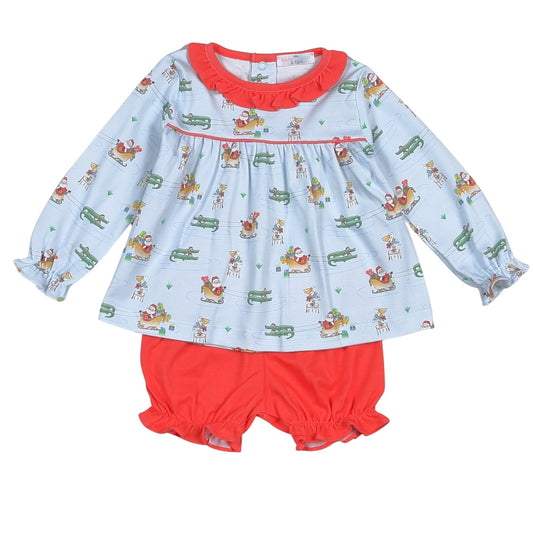 Christmas in the South Pima Shirt/Bloomer Set