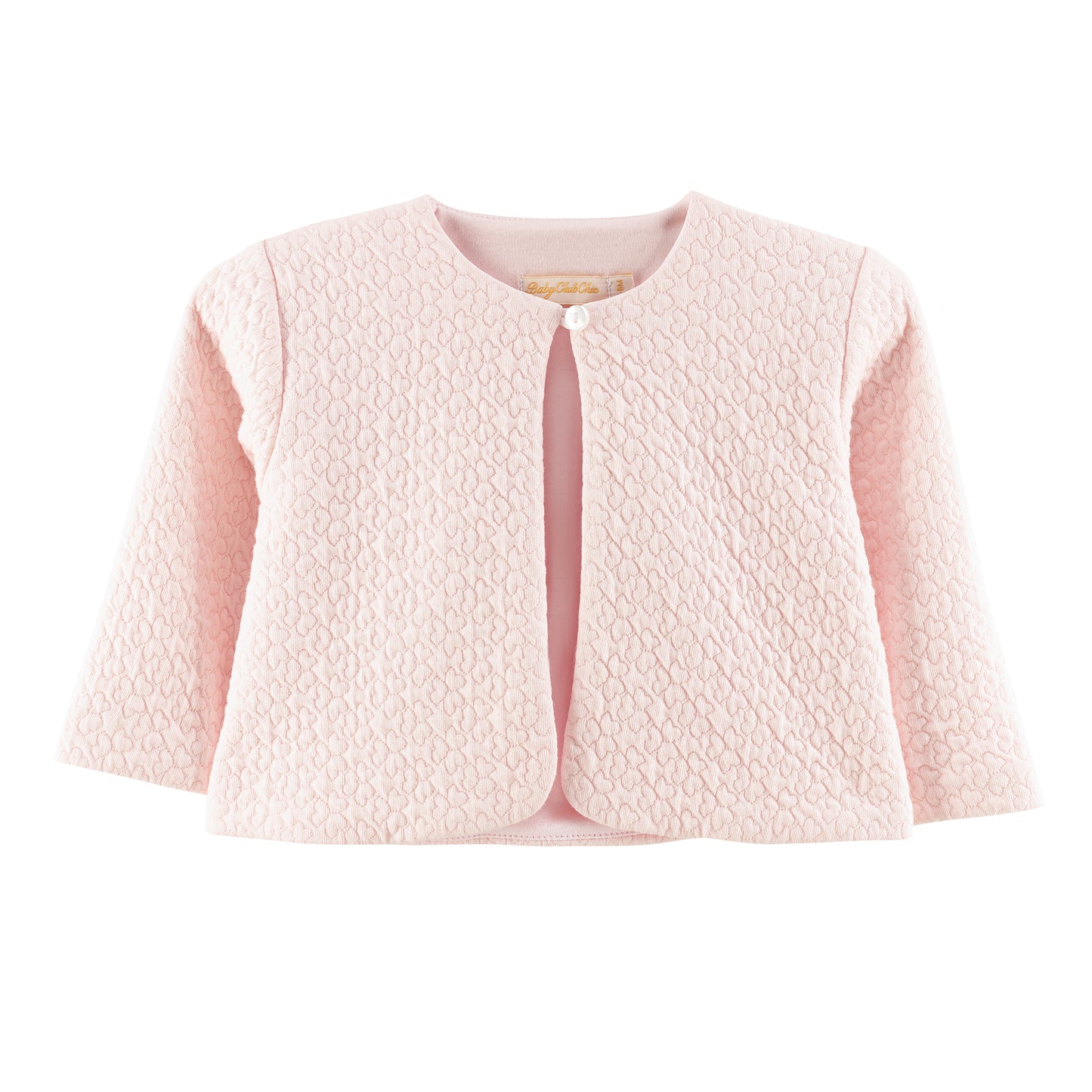 Pink Quilted Hearts Pima Cardigan